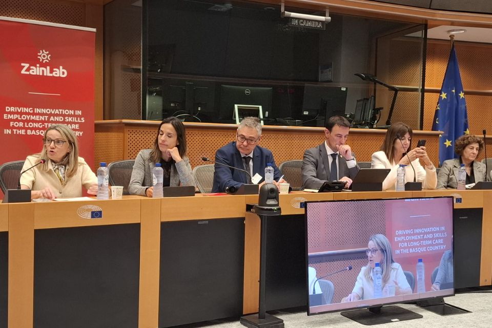 ZainLab lleva al Parlamento Europeo la experiencia vasca en empleo, capacitación y cuidados
